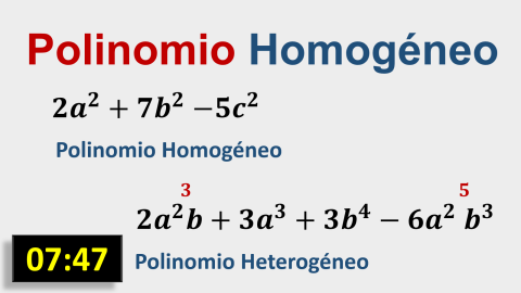 Polinomios Homogéneos y Heterogéneos 