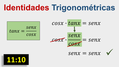 Identidades Trigonométricas - tangente es igual a seno sobre coseno