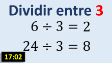 Tabla de dividir del 3