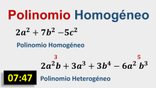 Polinomios Homogéneos y Heterogéneos 