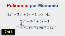 Multiplicación vertical de Polinomio por Monomio
